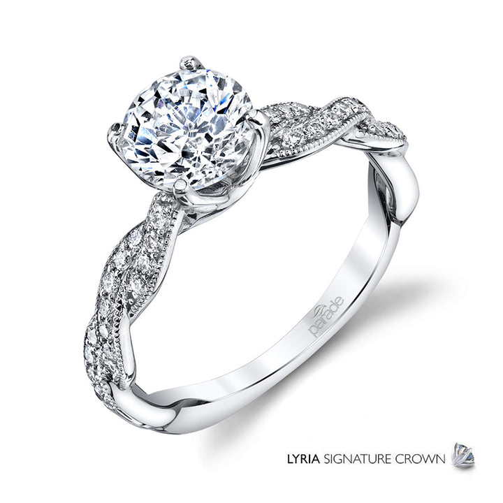Diamond Milgrain Engagement Ring