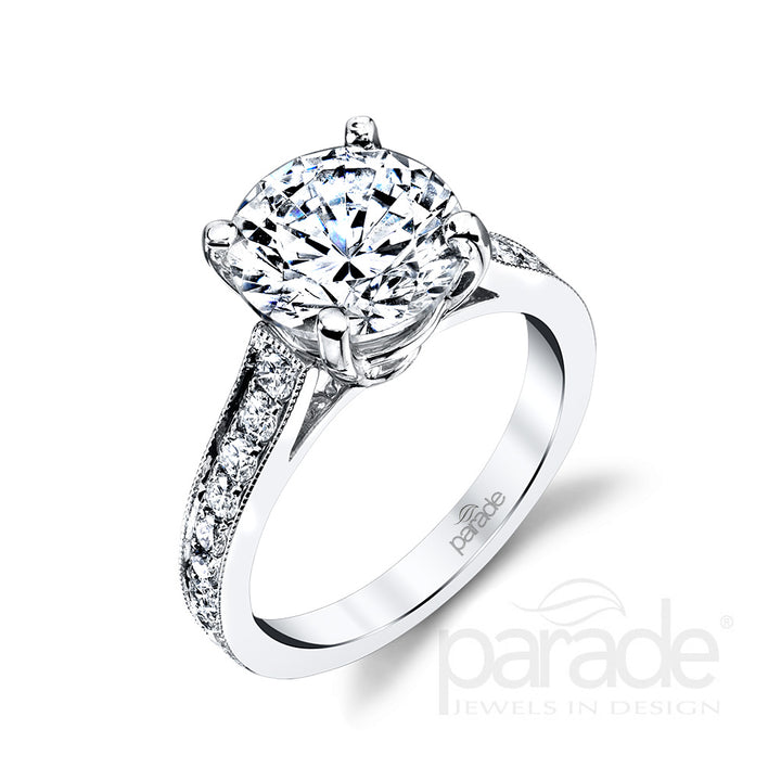 Diamond Milgrain Engagement Ring