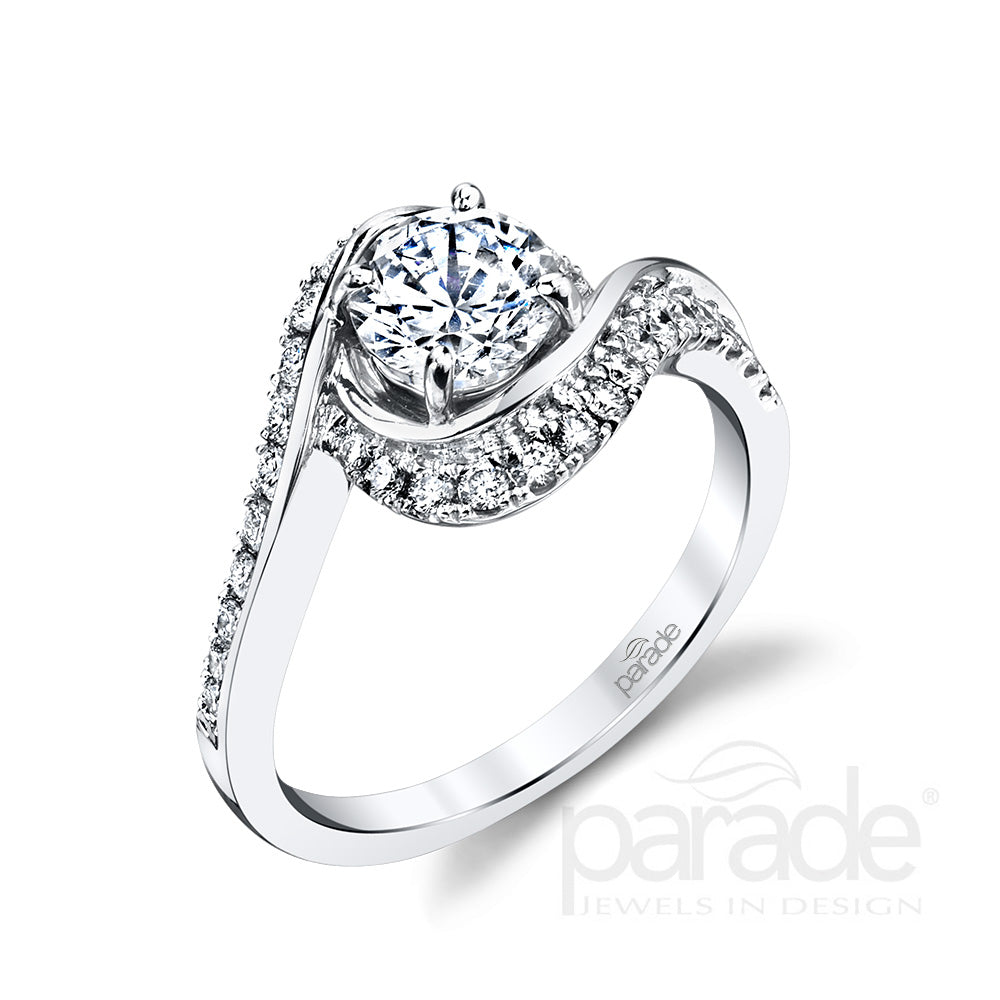 Diamond Twist Engagement Ring
