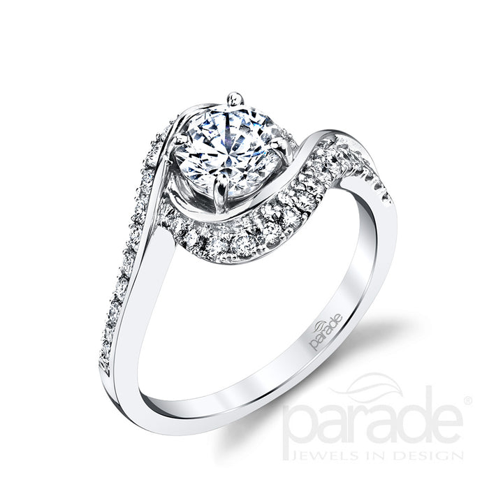 Diamond Twist Engagement Ring