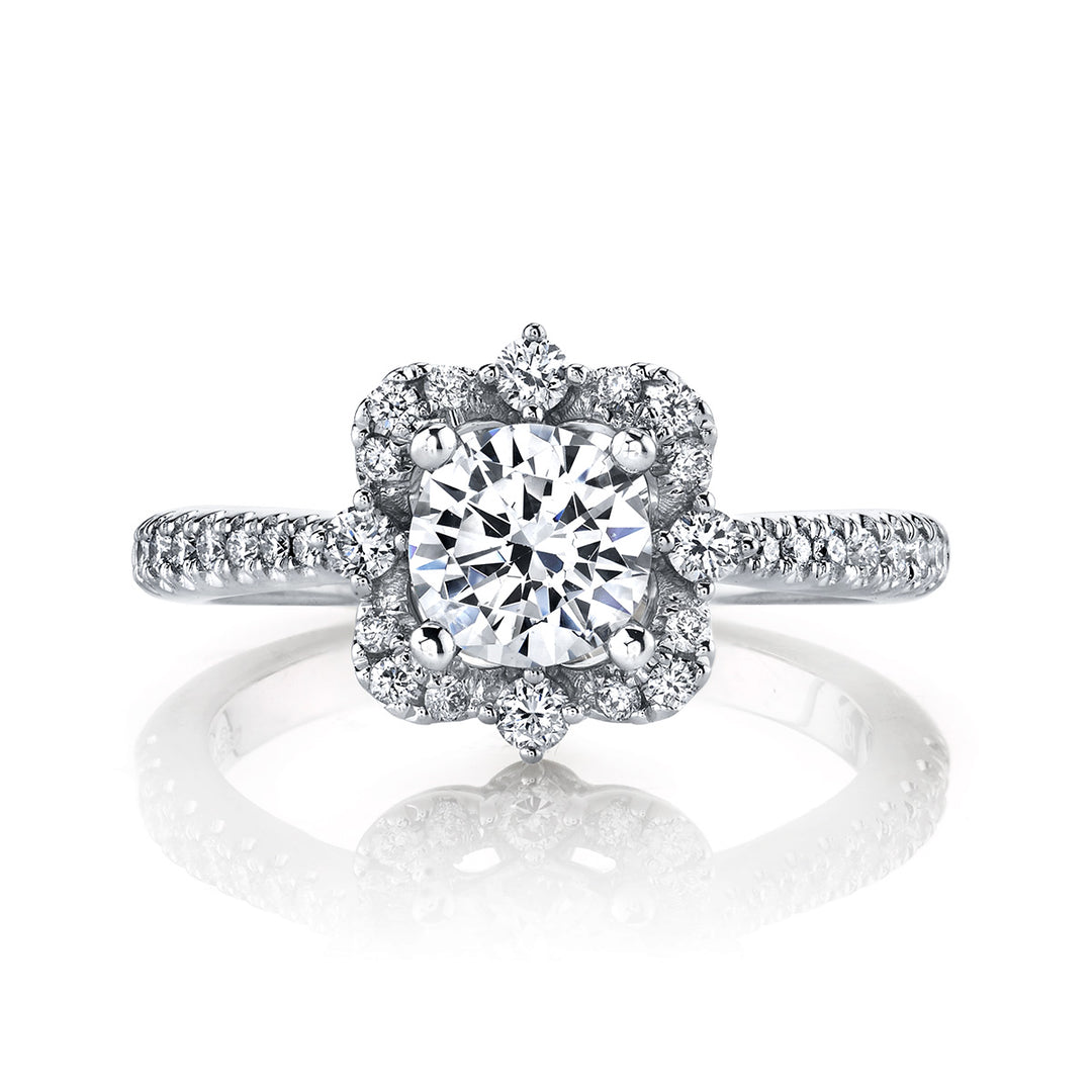Diamond Halo Engagement Ring