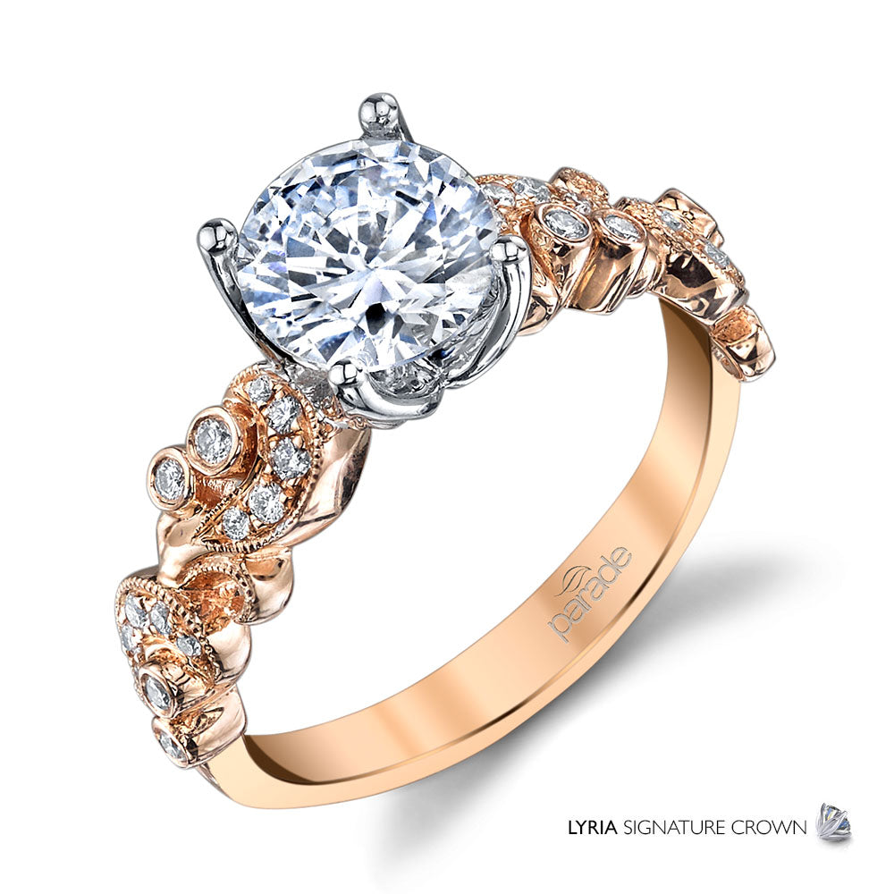 Diamond Milgrain Engagement Ring
