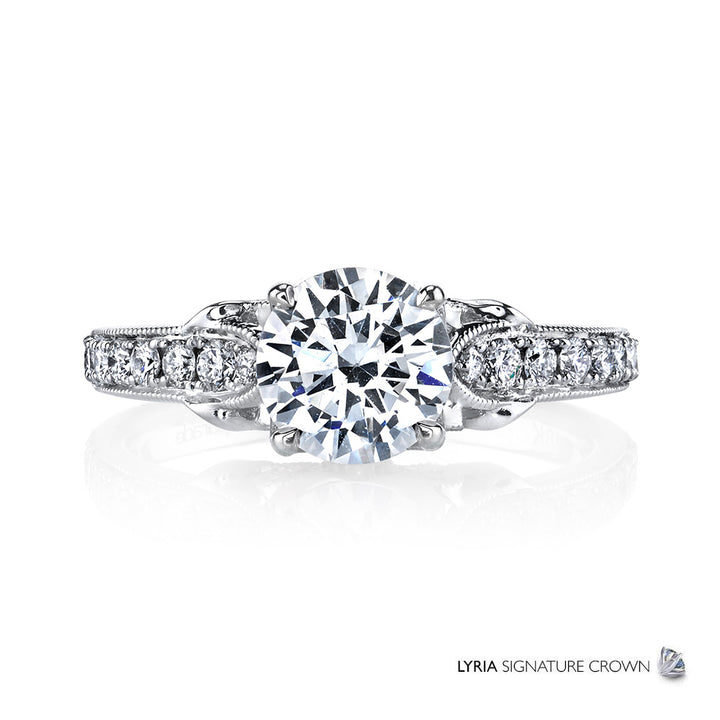 Diamond Milgrain Engagement Ring