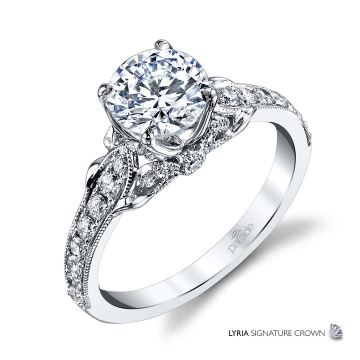 Diamond Milgrain Engagement Ring