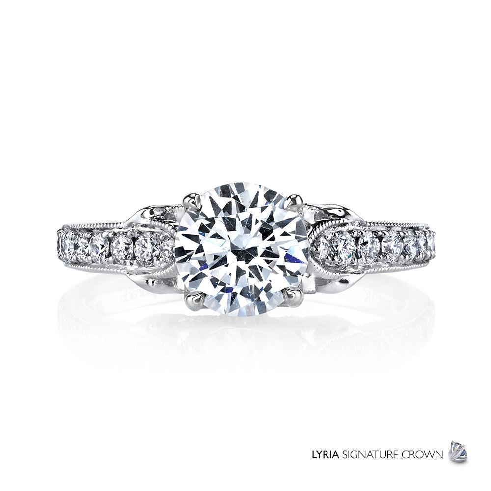 Diamond Milgrain Engagement Ring