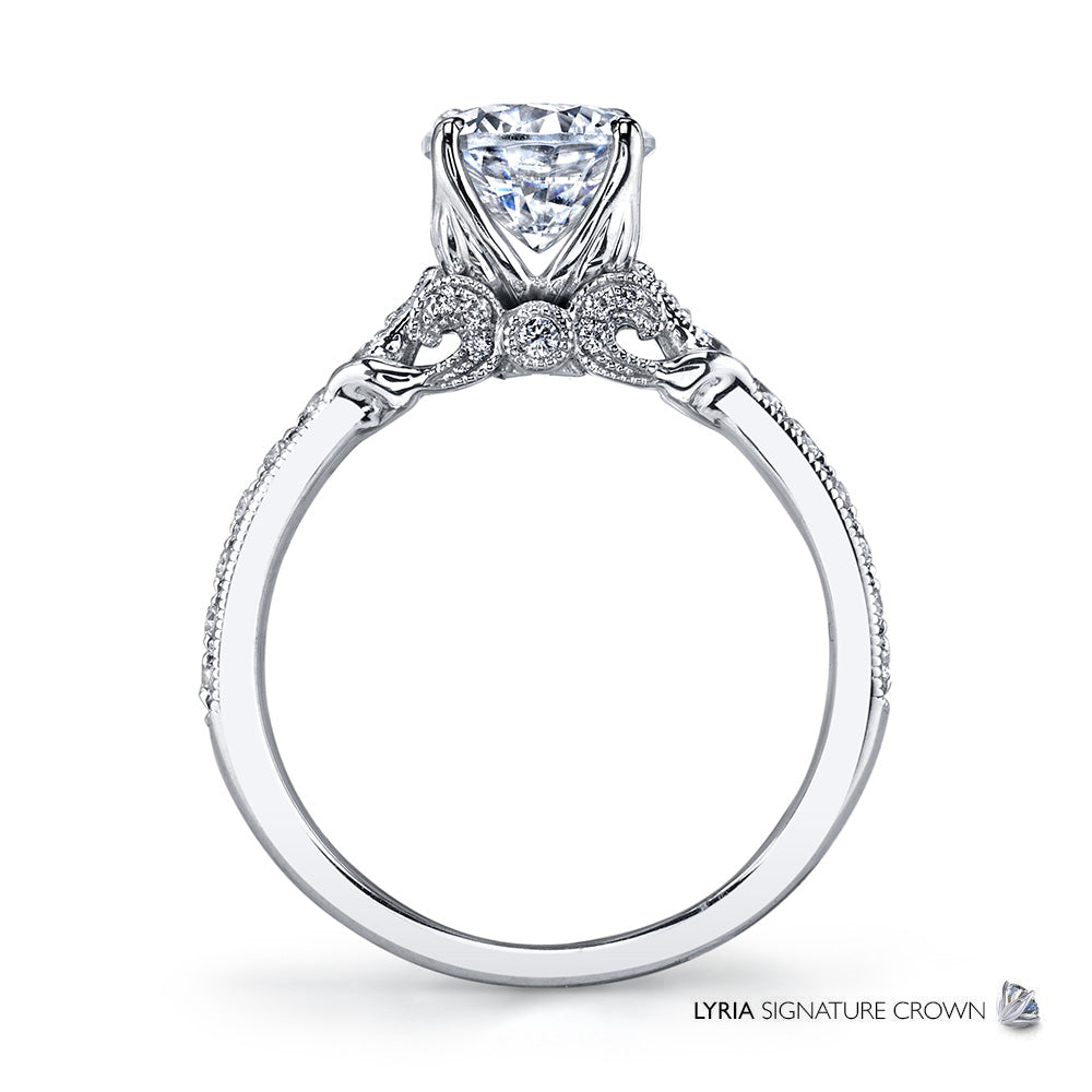 Diamond Milgrain Engagement Ring