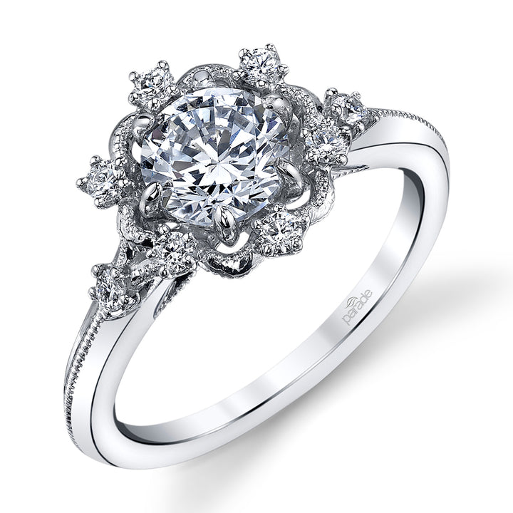 Diamond Halo Engagement Ring