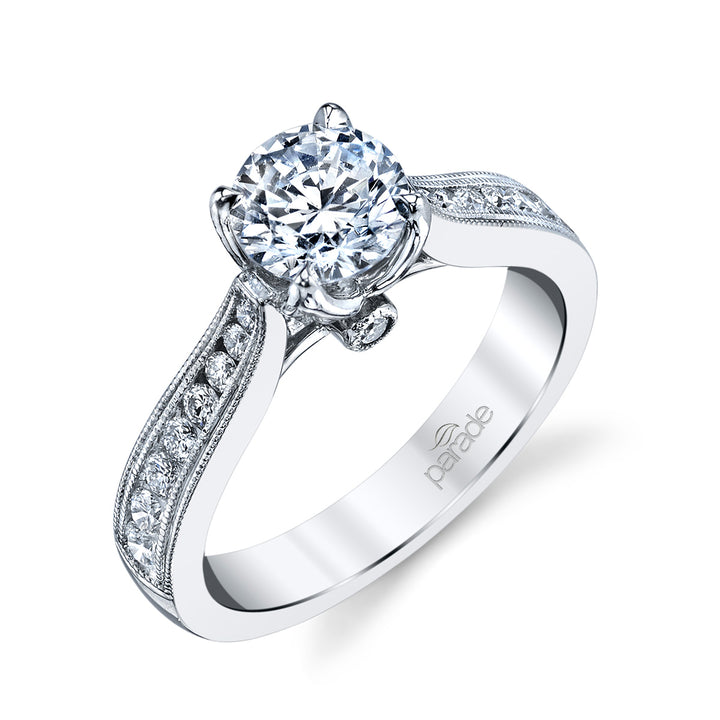 Diamond Milgrain Engagement Ring