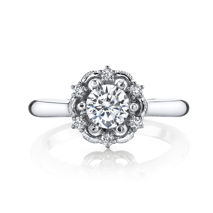 Diamond Halo Engagement Ring