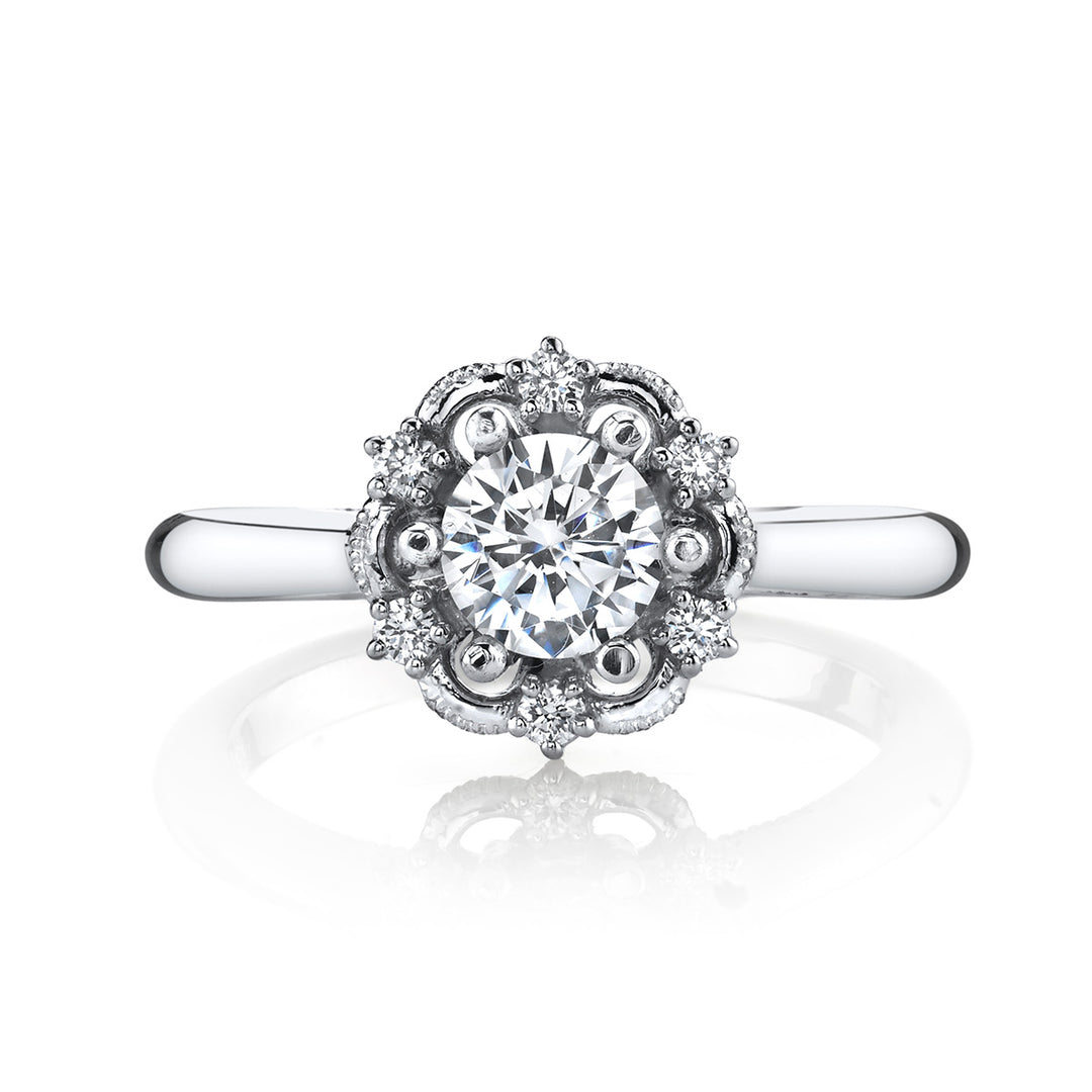 Diamond Halo Engagement Ring