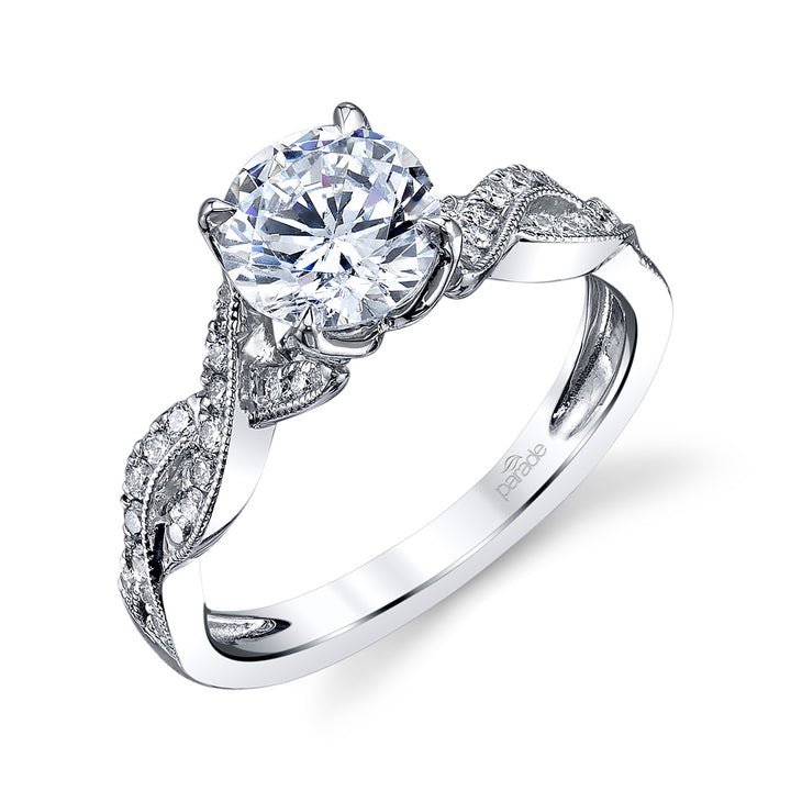 Diamond Milgrain Engagement Ring