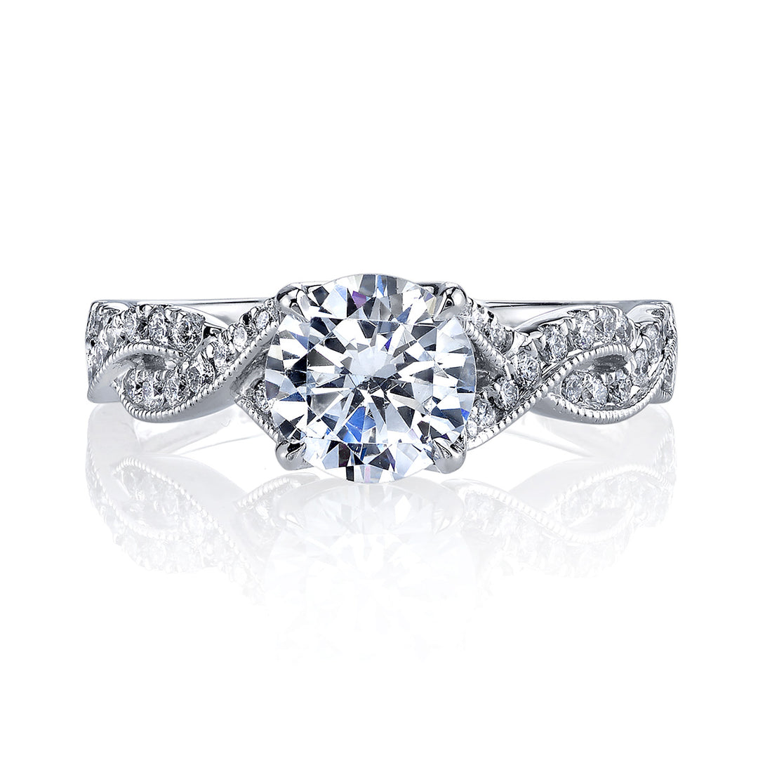 Diamond Milgrain Engagement Ring