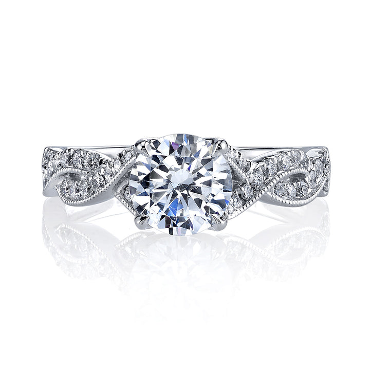 Diamond Milgrain Engagement Ring