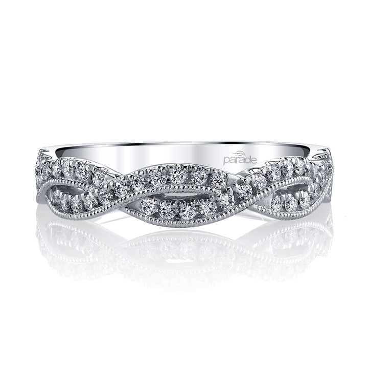 Diamond Milgrain Wedding Band