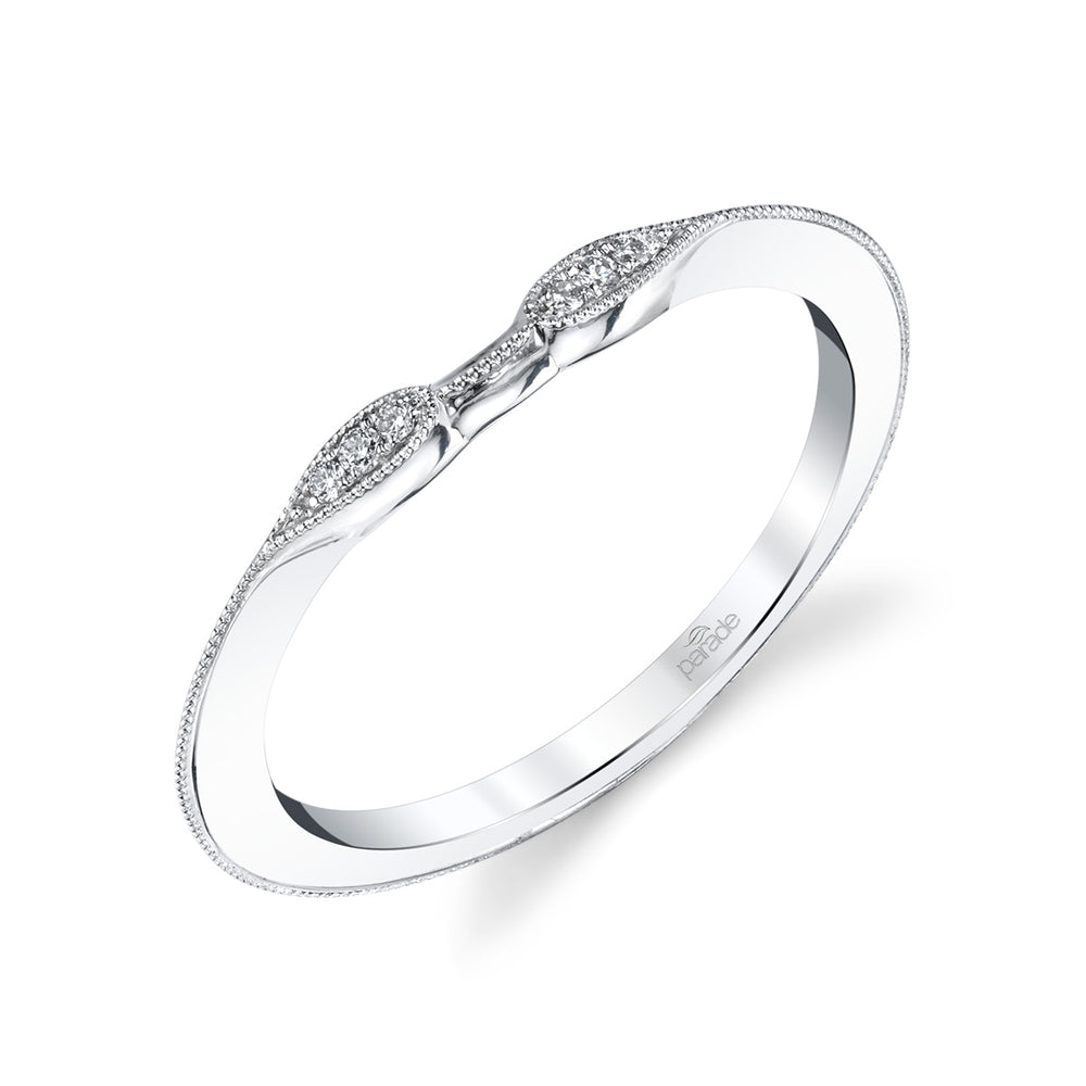 Diamond Milgrain Wedding Band