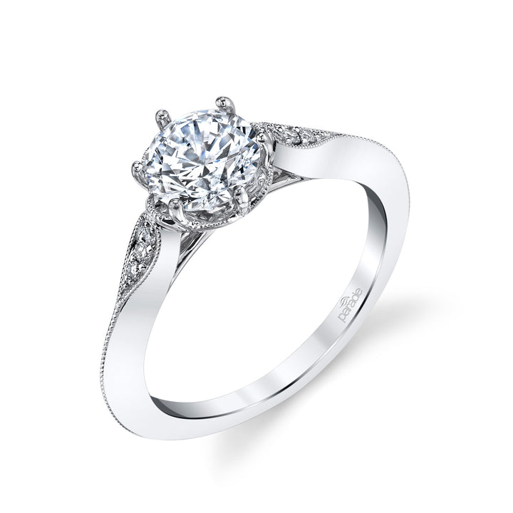 Milgrain Engagement Ring
