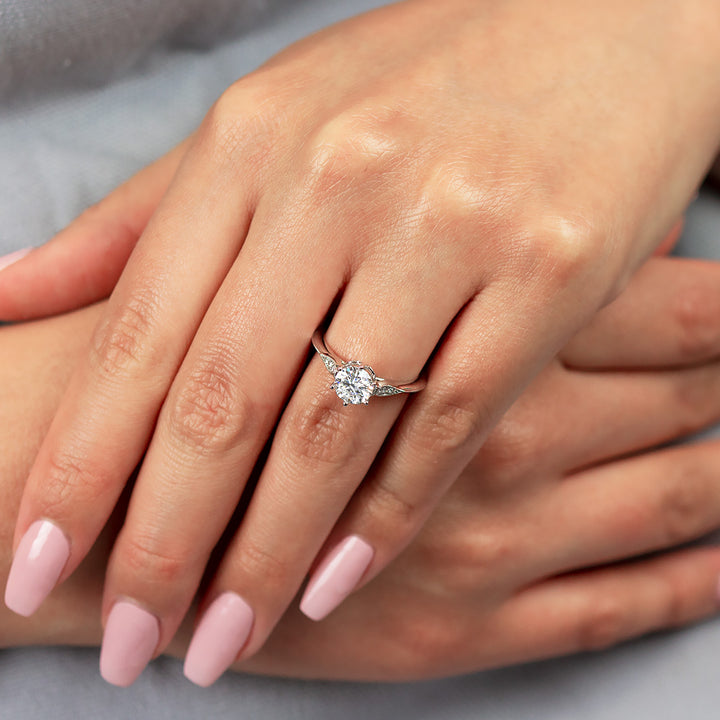 Milgrain Engagement Ring