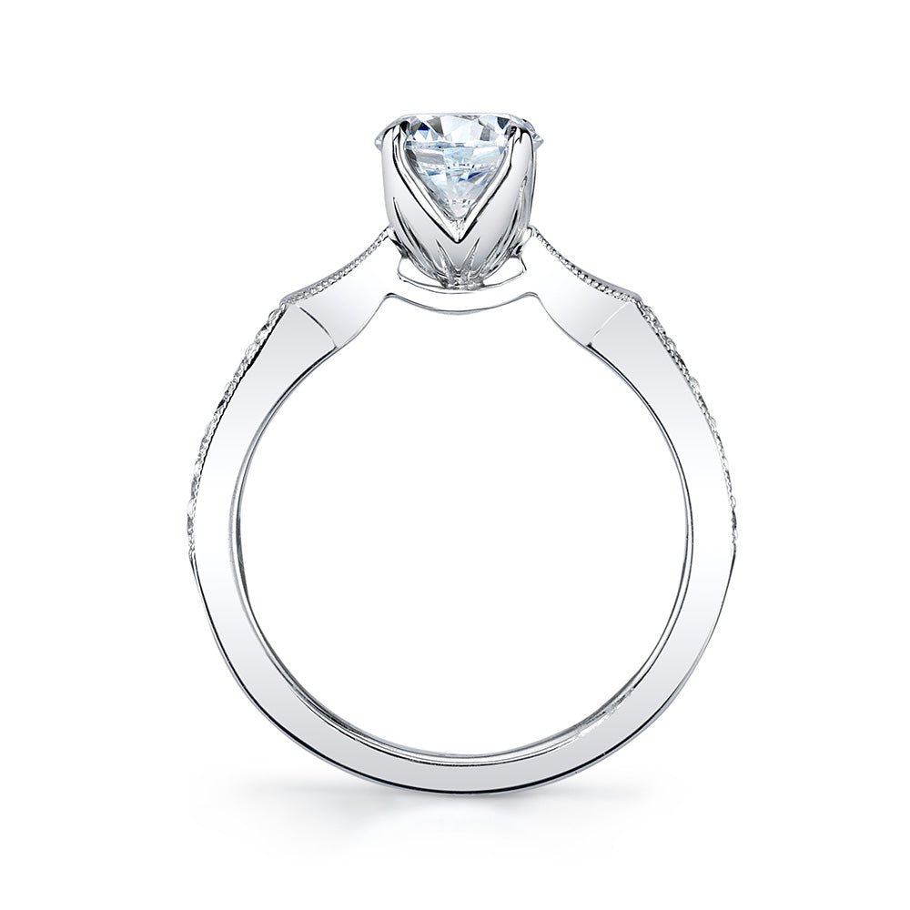 Diamond Milgrain Engagement Ring