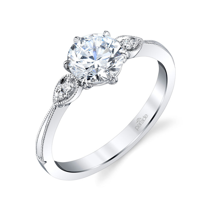 Diamond Milgrain Engagement Ring
