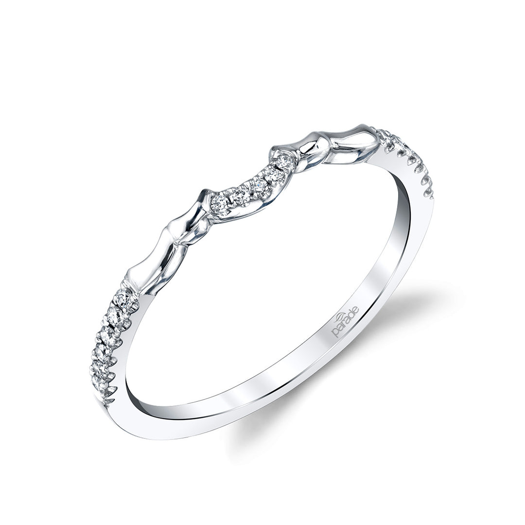 Diamond Curved Wedding Band
