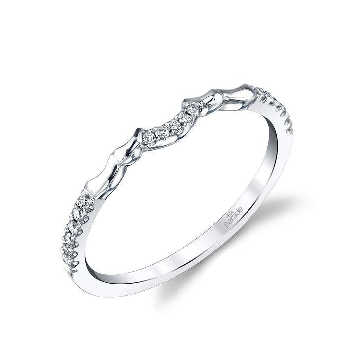 Diamond Curved Wedding Band