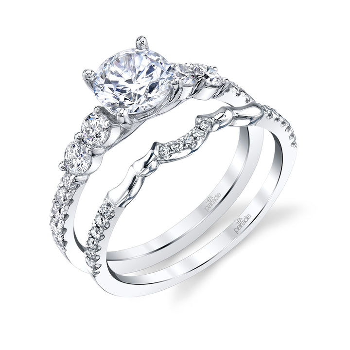Diamond Curved Wedding Band