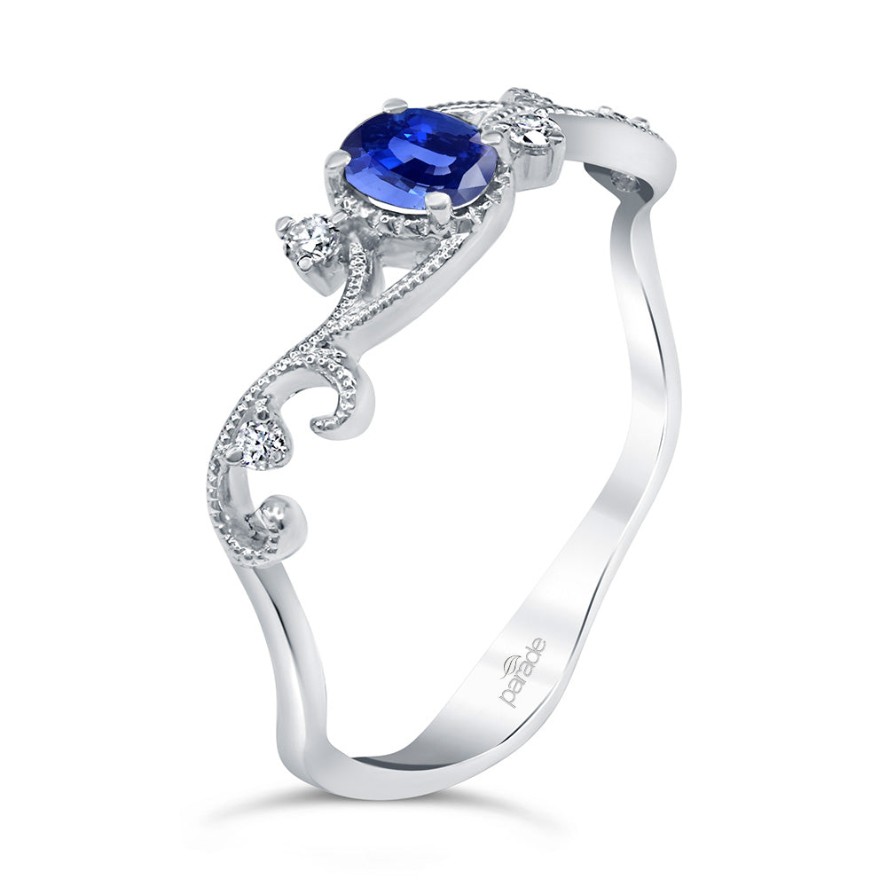 Blue Sapphire Engagement Ring