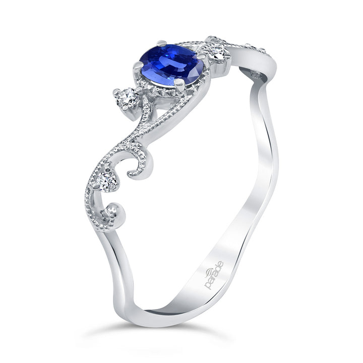 Blue Sapphire Engagement Ring