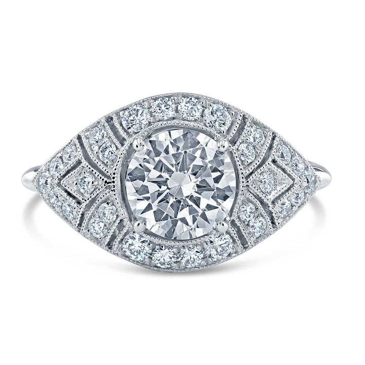 Diamond Art Deco Engagement Ring