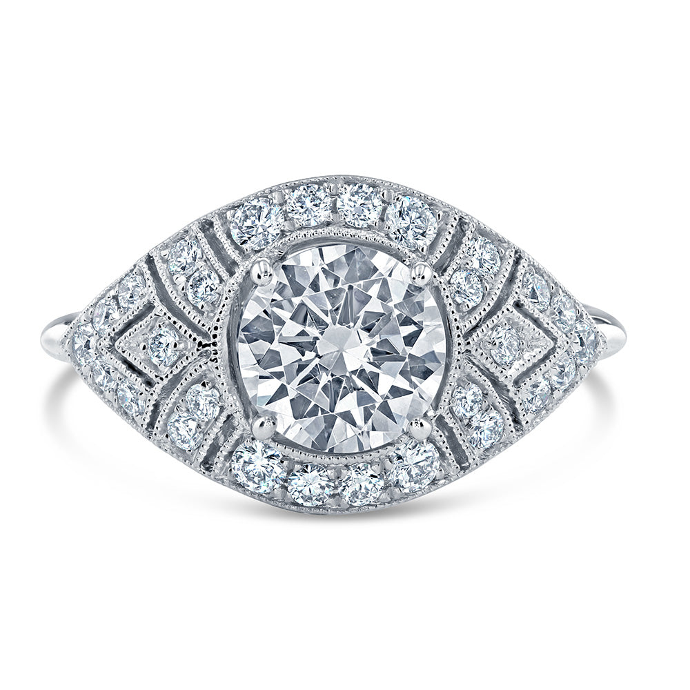 Diamond Art Deco Engagement Ring