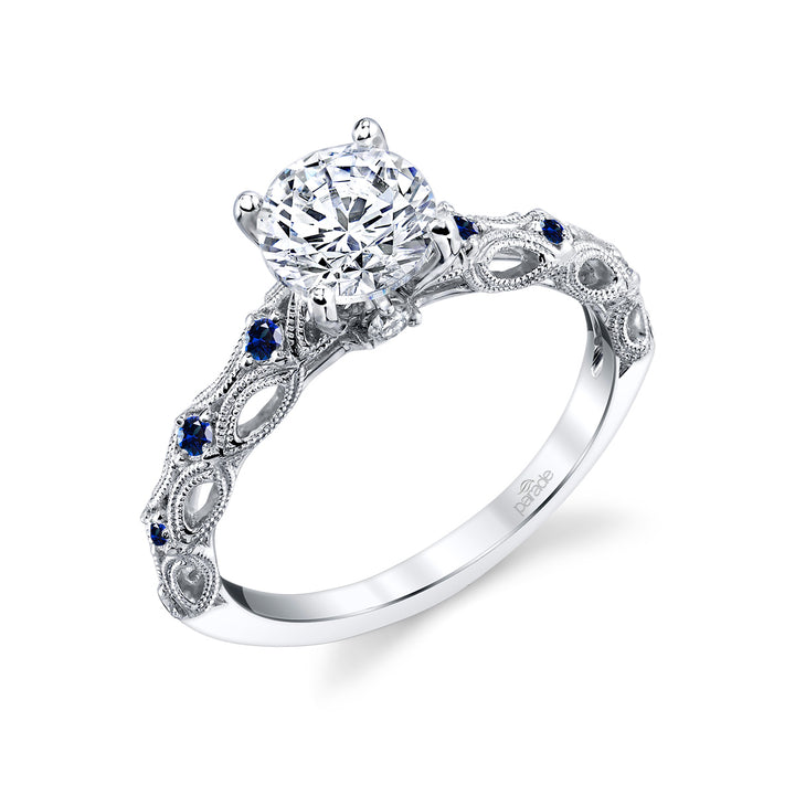 Diamond Milgrain Engagement Ring