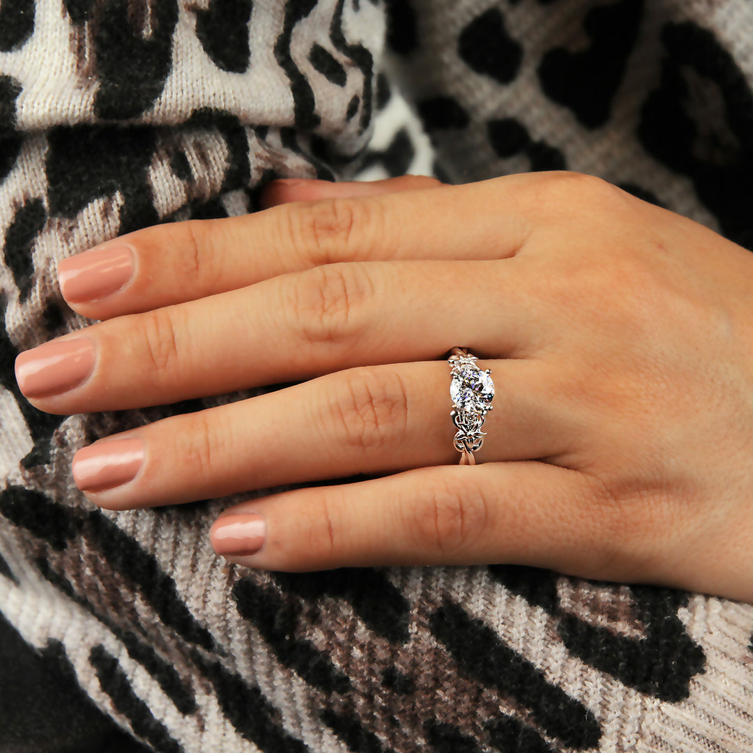 Diamond Twist Engagement Ring