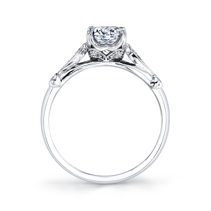 Diamond Milgrain Engagement Ring