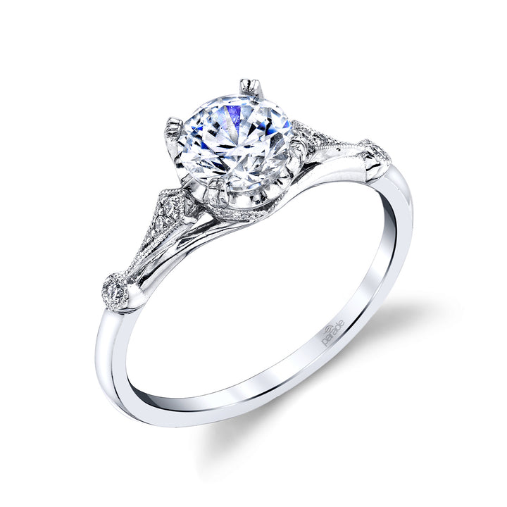 Diamond Milgrain Engagement Ring