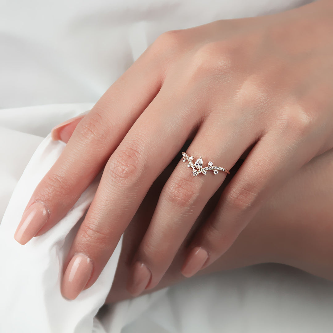 Pear-Shaped Diamond Engagement Ring