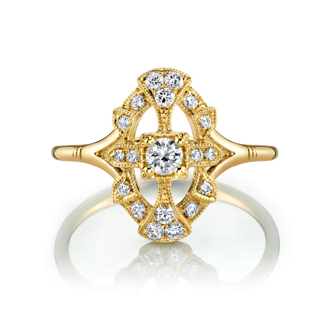 Diamond Art Deco Ring