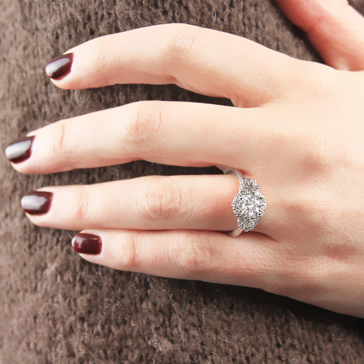 Diamond Three-Stone Engagement Ring