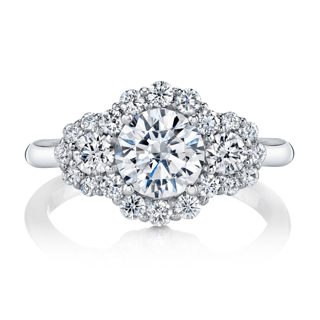 Diamond Three-Stone Engagement Ring