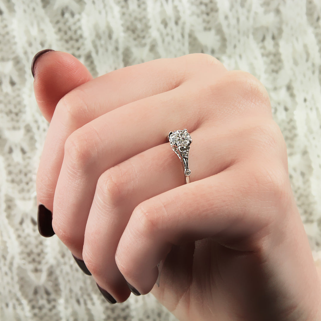 Diamond Art Deco Engagement Ring