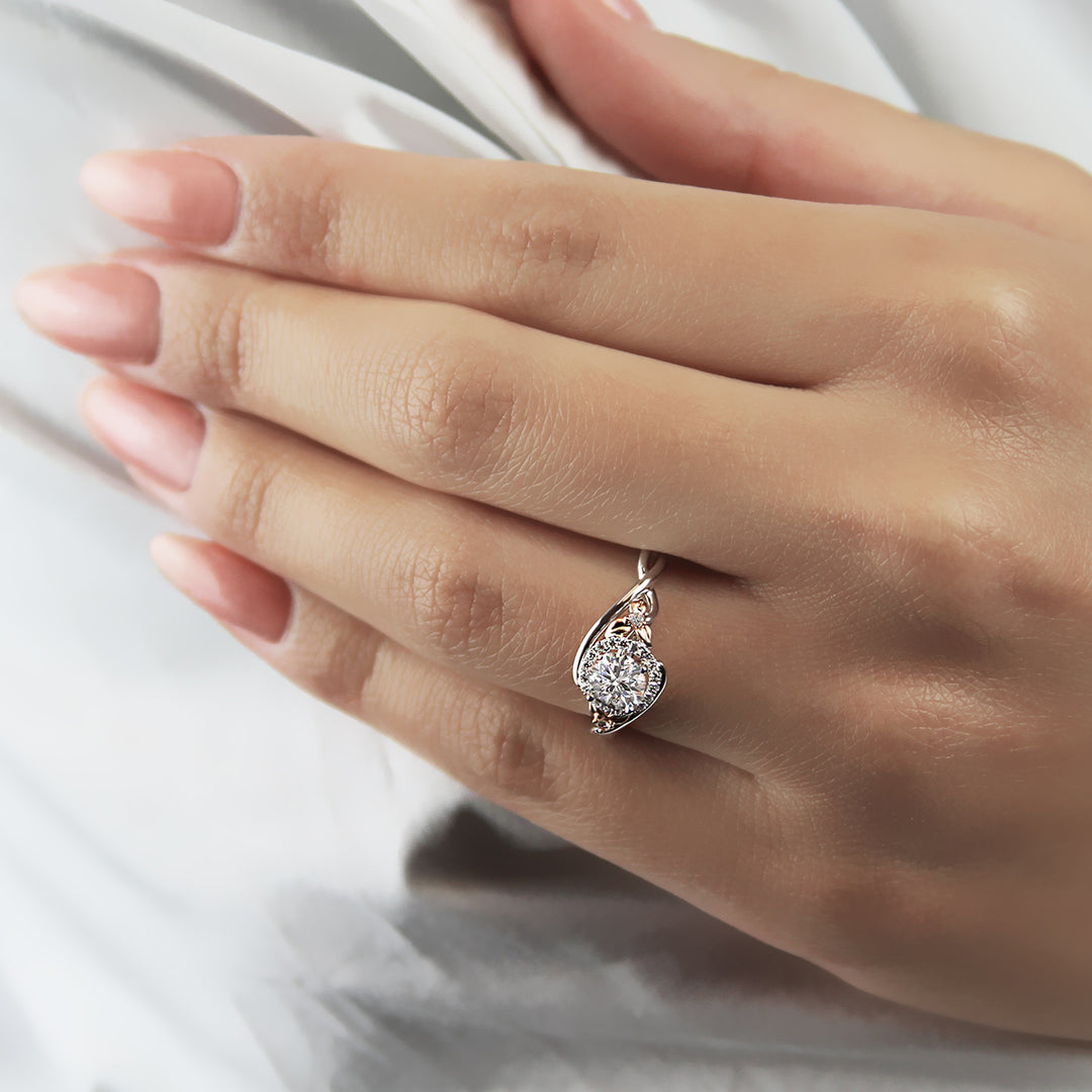 Diamond Halo Engagement Ring