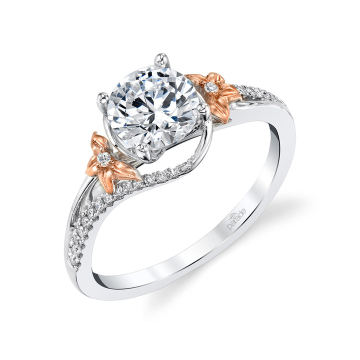 Diamond Floral Engagement Ring