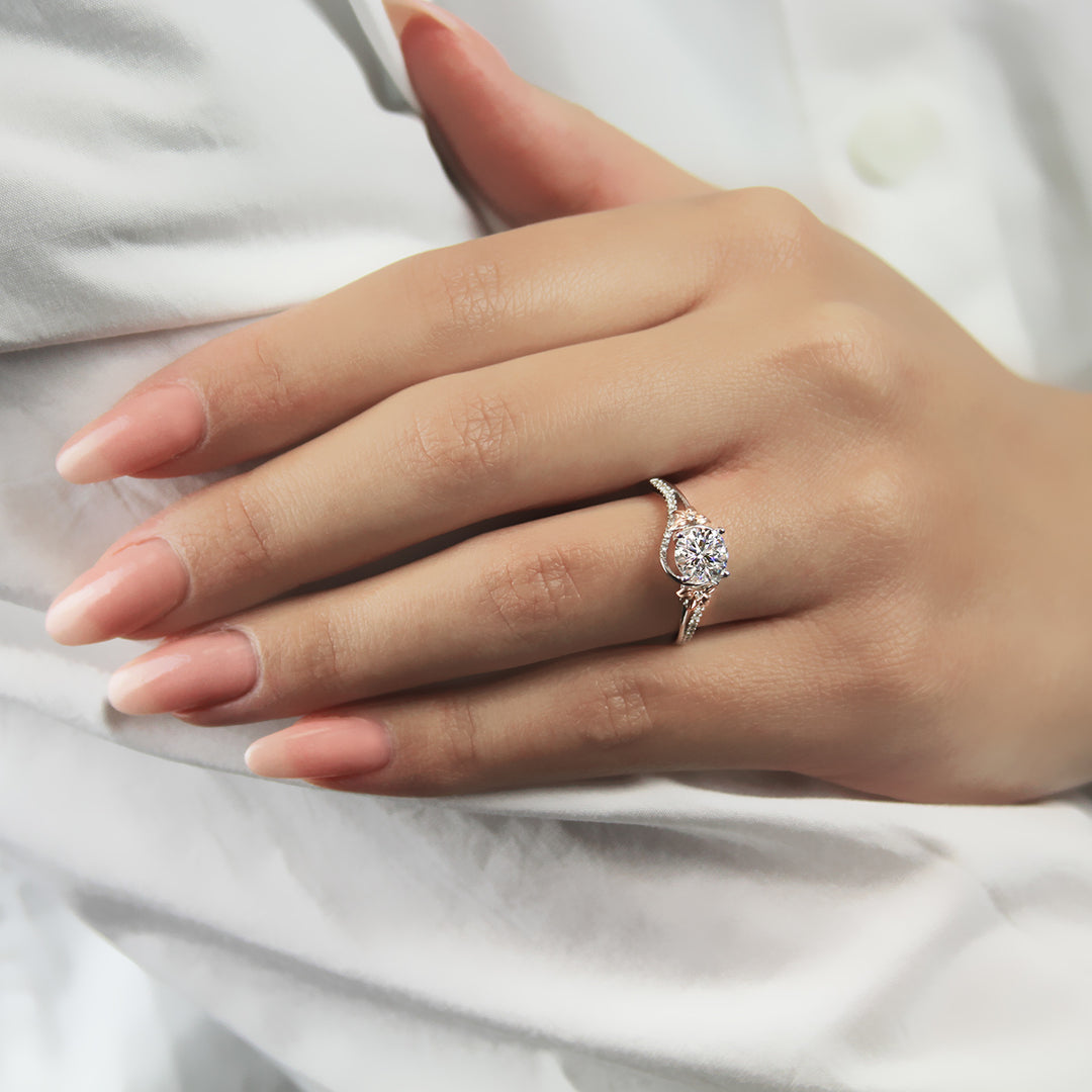 Diamond Floral Engagement Ring