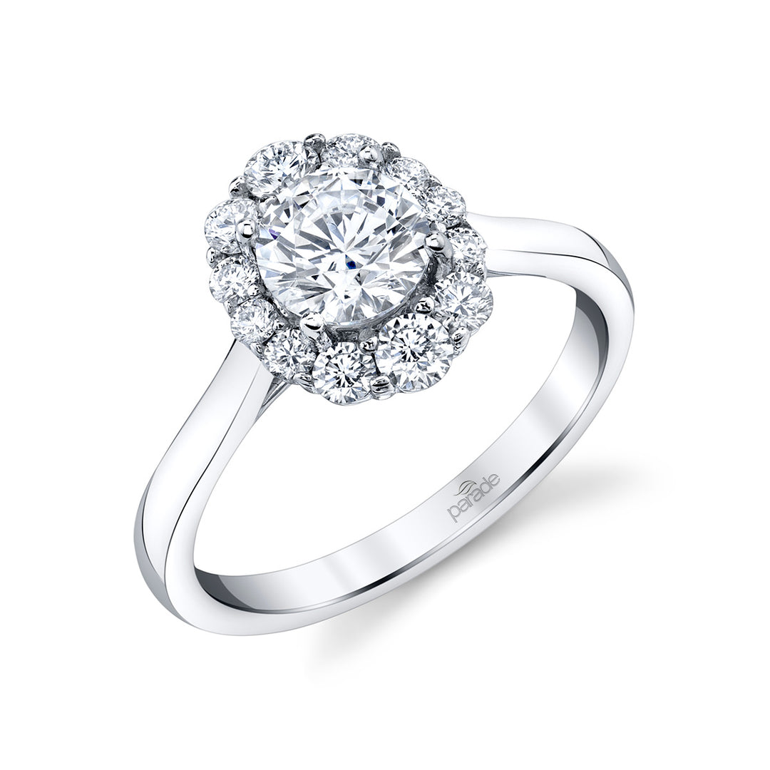 Round Diamond Halo Engagement Ring
