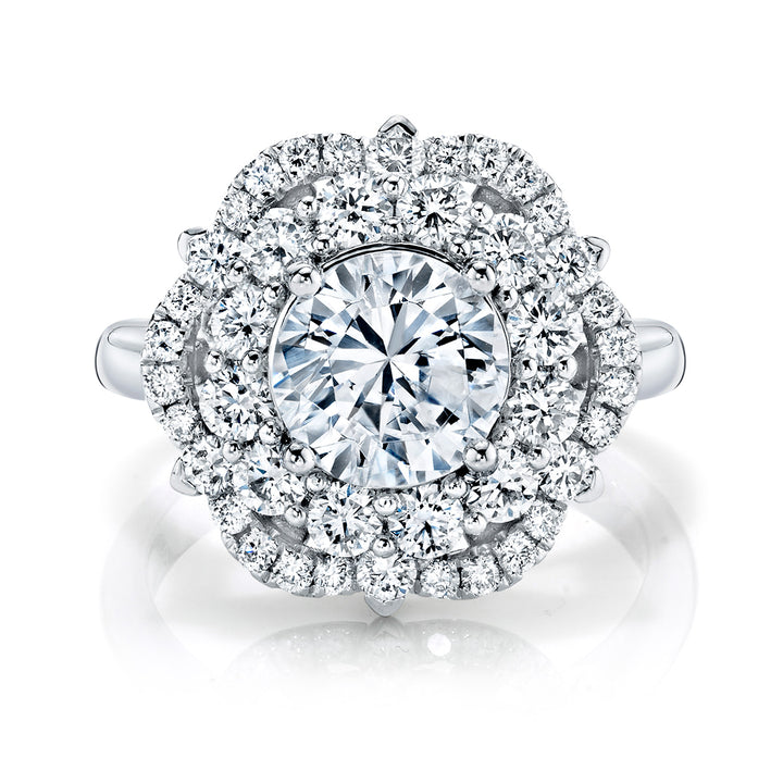Round Diamond Halo Engagement Ring