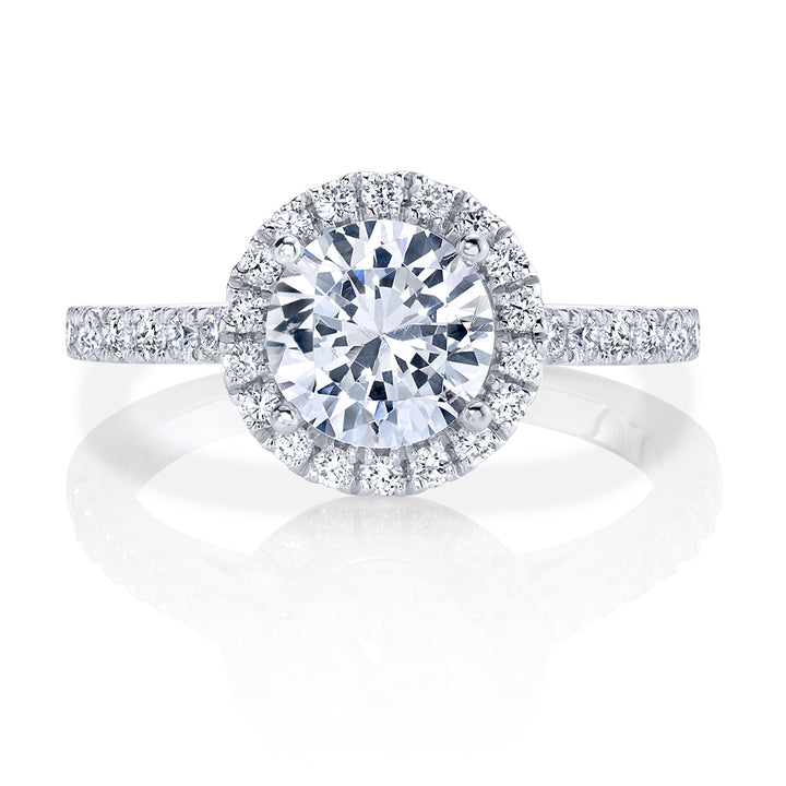 Round Diamond Halo Engagement Ring
