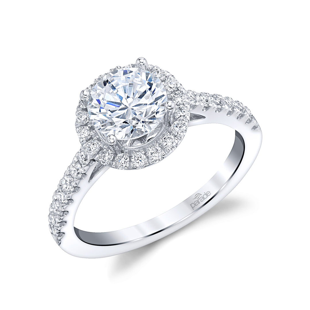 Round Diamond Halo Engagement Ring