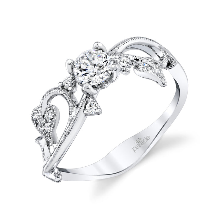 Diamond Floral Engagement Ring