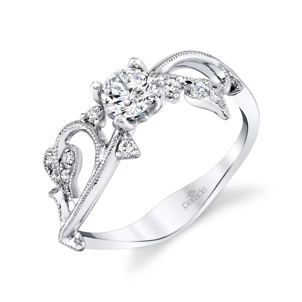 Diamond Floral Engagement Ring