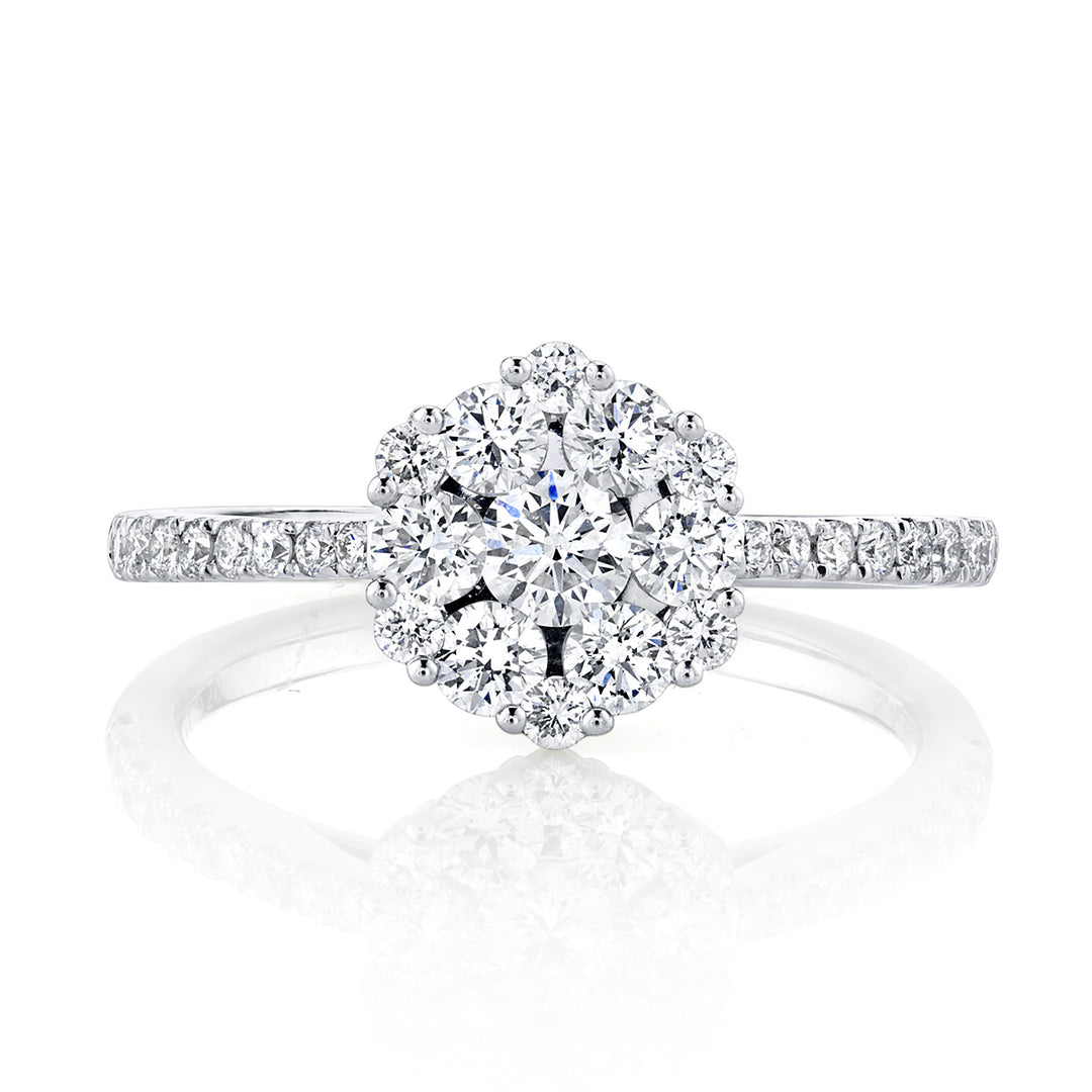 Diamond Cluster Engagement Ring