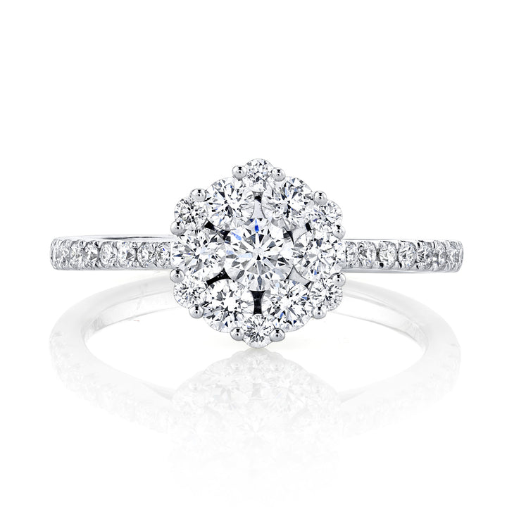 Diamond Cluster Engagement Ring